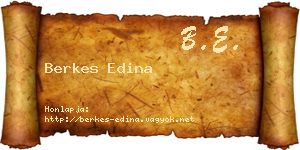 Berkes Edina névjegykártya