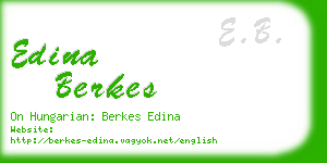 edina berkes business card